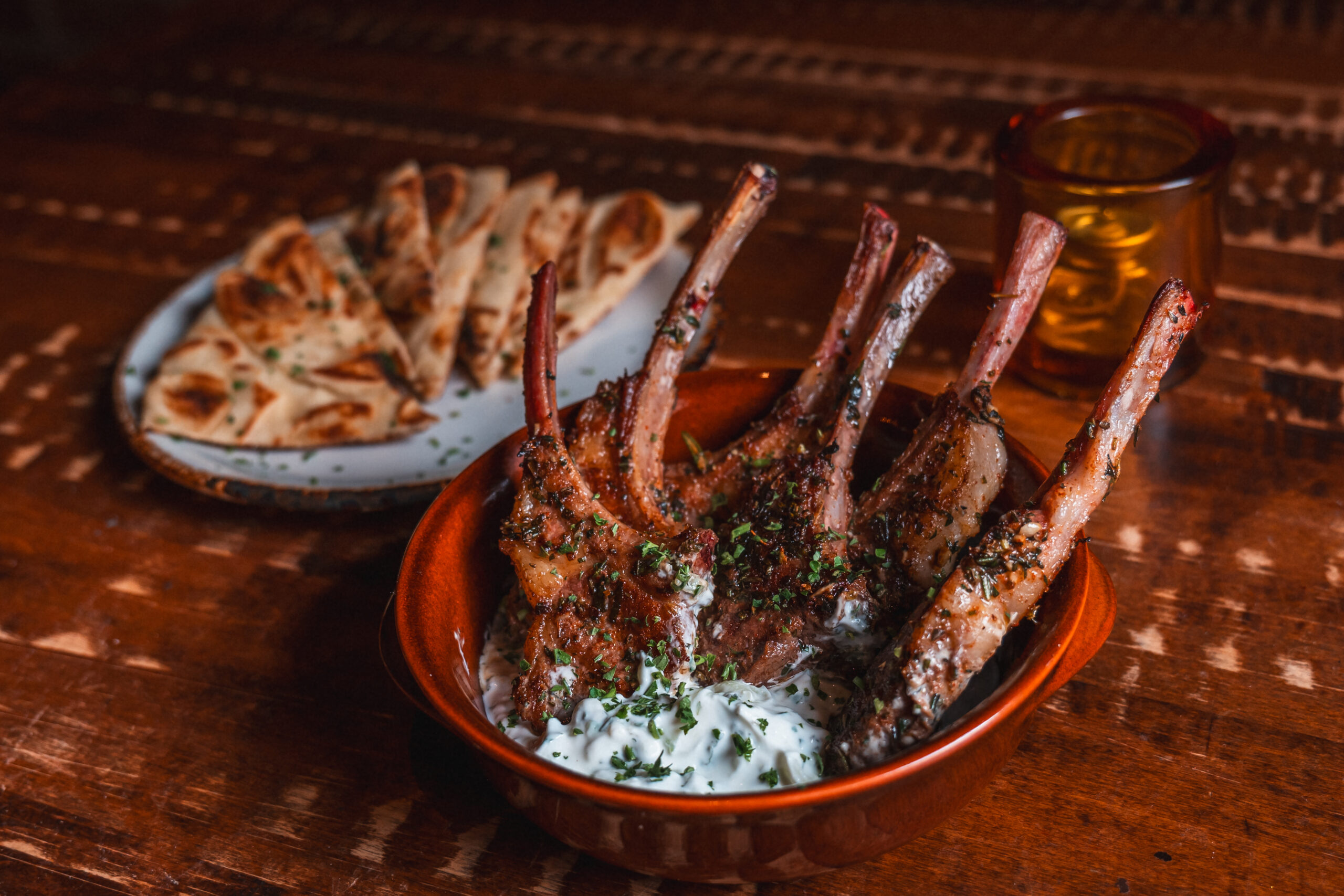 Tzatziki, rosemary, naan